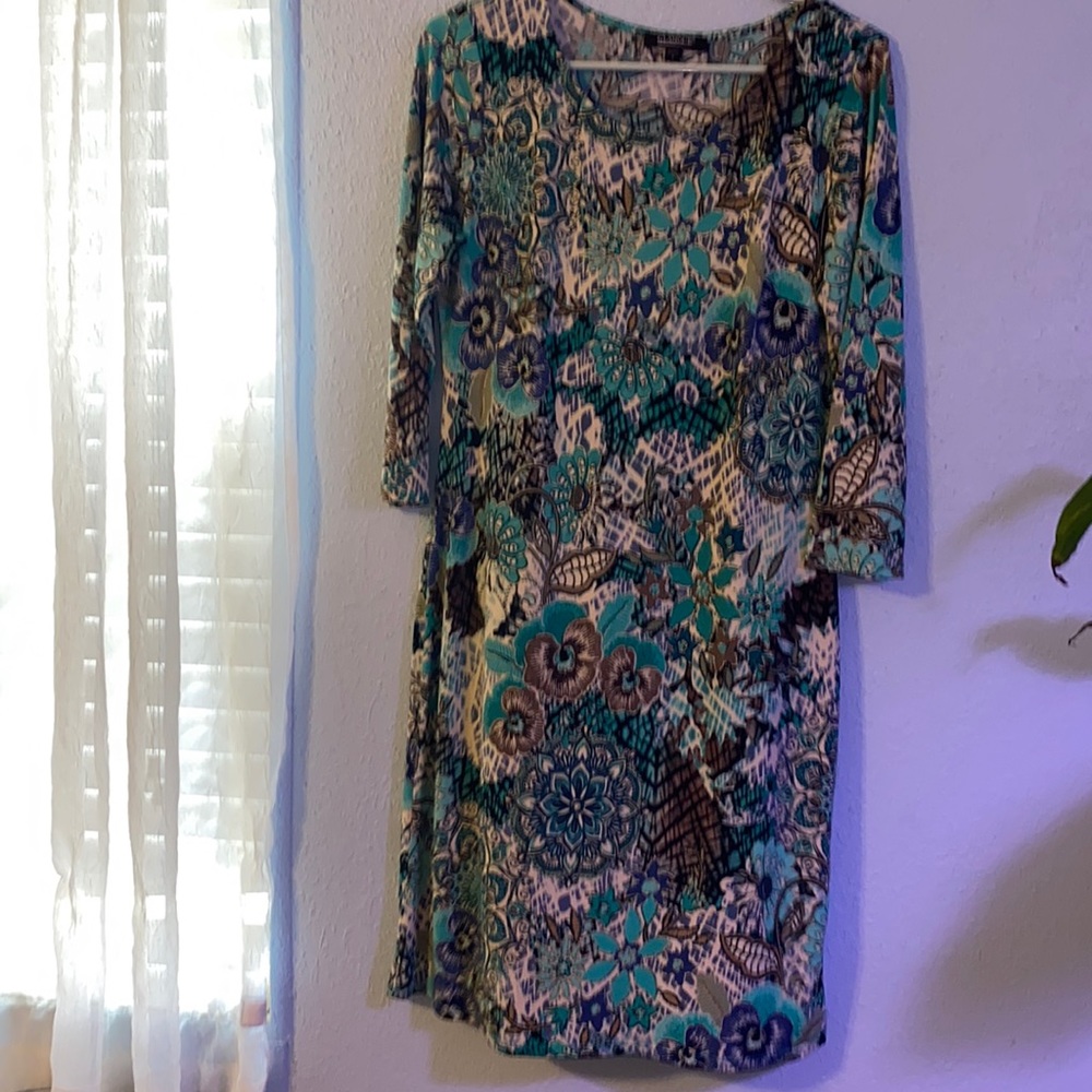 Glamour Dress Women Stretch Floral Pullover SZ 8